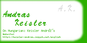 andras keisler business card